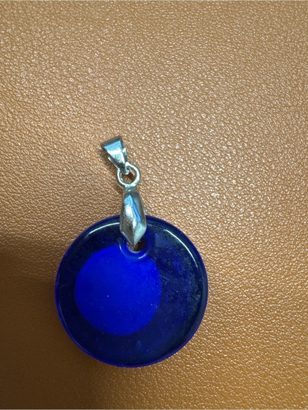 Blue Evil Eye Glass Pendant Protection Charm Minimalist Jewelry - Picture 2 of 3